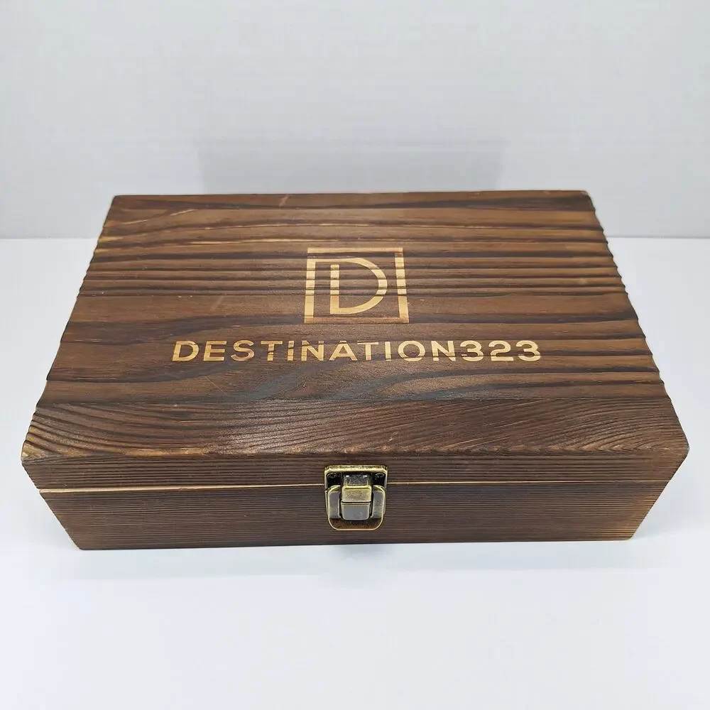 Destination323 Luxury Cocktail Smoking Infuser Kit Wooden Gift Box